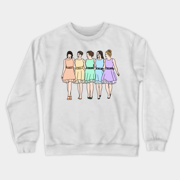 Girlfriends as Bridesmaids Crewneck Sweatshirt by Lessons Learned by Heart